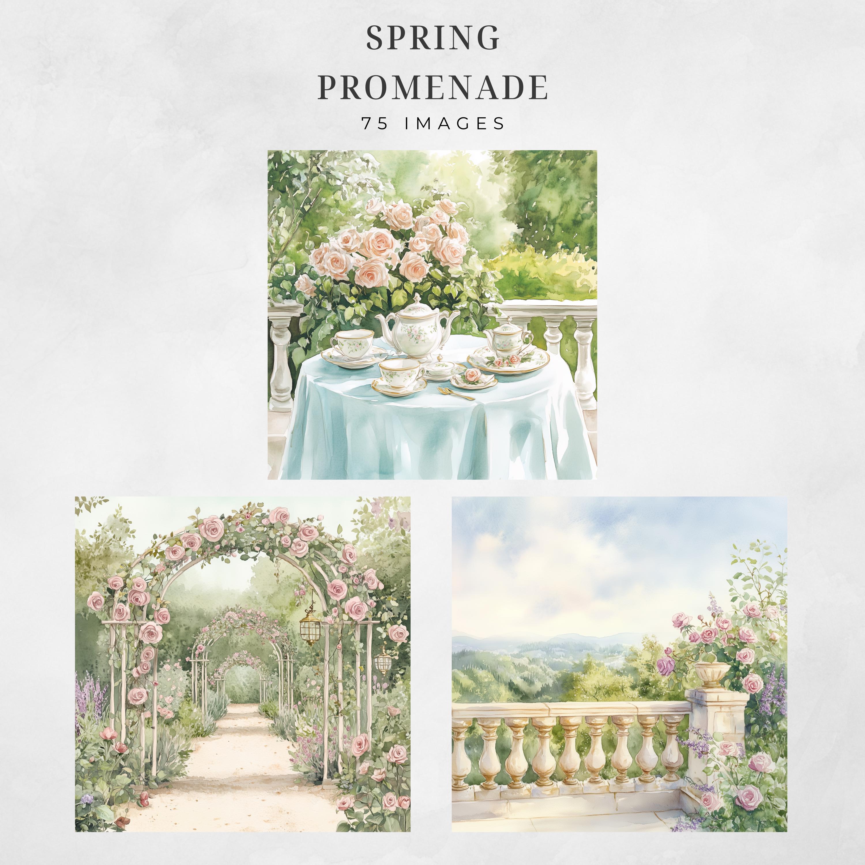 Watercolor Regency Clipart Bundle, Ballroom Aesthetic, Vintage Tea ...