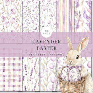 Akvarell påsk sömlösa mönster | Tulpaner vårblommor scrapbookingprojekt | Påsk Toile digitala papper