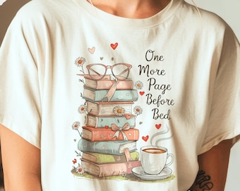 Nog maar één hoofdstuk png, boekenclub png, boeken en koffiet-shirt, boekenliefhebber png, boekenwurm leesgrage png, herfstlezen png