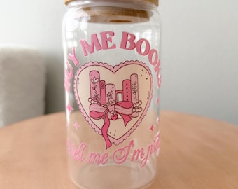 Bookish Girlie Glass Tumbler with Lid and Straw