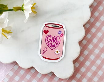 Girl Power-läskdekal: Glansig vinyldekal