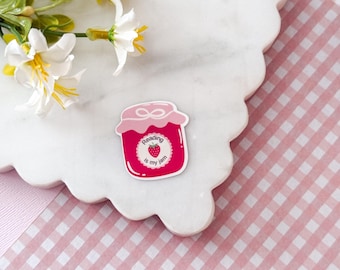 Reading Is My Jam Sticker: Glossy Waterproof Strawberry Book Lover Decal