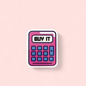 BUY IT STICKER glossy waterproof sticker | Treat Yourself Sticker | Girly Kindle, Water bottle, Journal Sticker | Laptop Stickers |