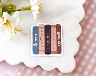 Romance & Cozy Reads Sticker Waterproof Glossy Finish Duarable for Book Lovers