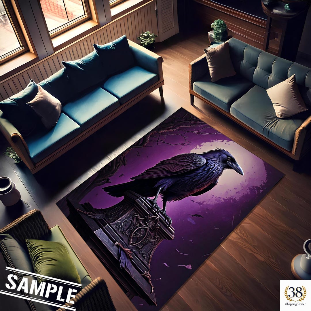 Gothic Rug for Goth Room Decor,witchy Room Decor, Dark Academia Rug for ...