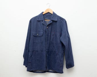 Denim indigo work jacket