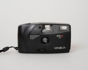 Minolta F15BF 35mm film camera w/ case (serial 41804407)