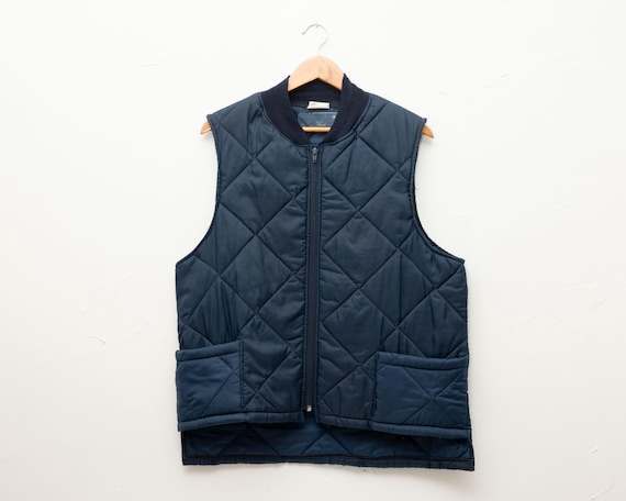 【Quilted Vest】 Night Blue CODE-ZERO Padded Vest Women Jackyard Navy Blue L | CODE-ZERO