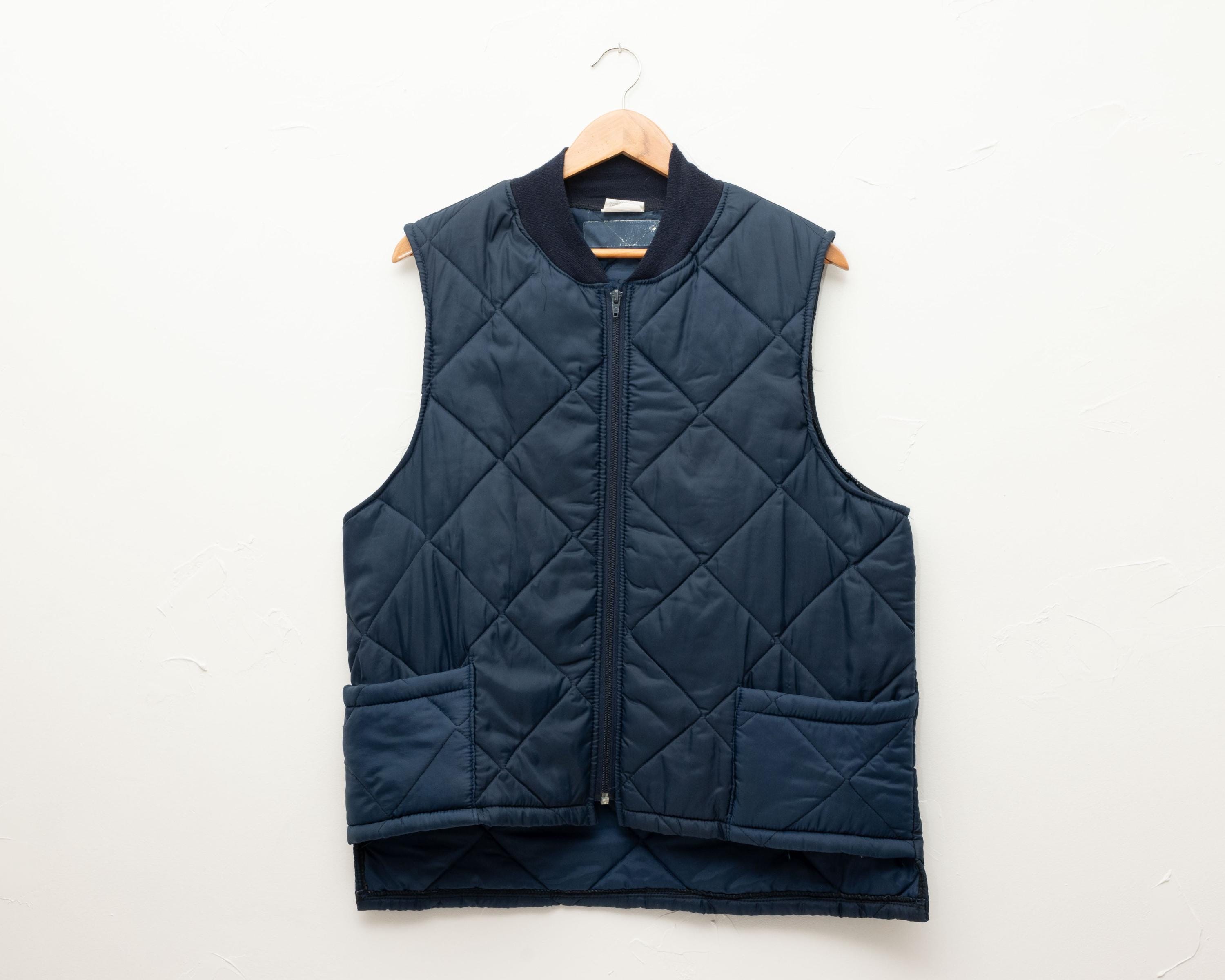 Navy Quilted Vest - Etsy