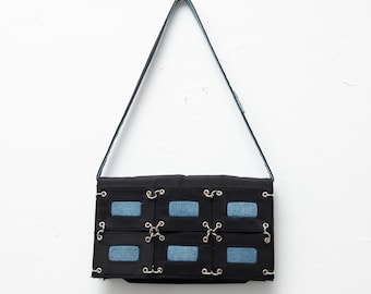 y2k small blue shoulder bag