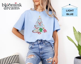 Nurse Christmas Tree Sweatshirt, Christmas Nurse Sweater, Christmas Nurse Shirt, Medical Equipment Nurse Shirt, Christmas Nurse Crew Shirt