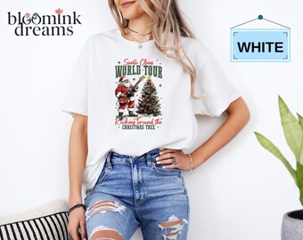 Santa Claus Holiday Concert Shirt, Rocking Santa World Tour Shirt, Funny Christmas Guitar Shirt, Christmas Music Shirt, Christmas Vacation