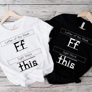 Letter of the Week Ff Teacher Sweatshirt: Funny Teacher Shirt