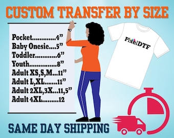 Custom Transfer By Size DTF Gang Sheets | High-Quality Heat Transfer Designs | Ready to Press DTF Prints | Affordable DTF Transfers