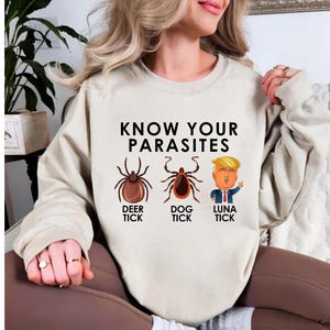 Know Your Parasites Sweatshirt: Funny Anti Trump Election Tee