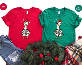 Just A Jolly Goose Shirt, Christmas Goose Shirt, Duck Christmas Shirt, Funny Christmas Sweatshirt, Cute Holiday Sweatshirt, Xmas Gifts