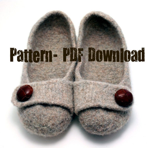 PDF Pattern Download- French Press Felted Slippers