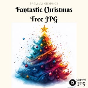 Kerstboom clipart, 21JPG fantastische kerstboom clipart, feestelijke boom clipart, kerstboom, fantasie clipart, commercieel gebruik