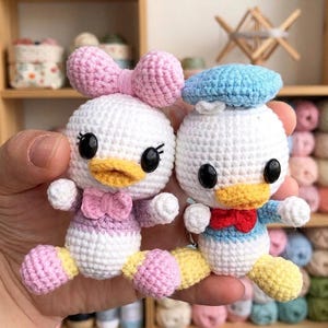 Crochet Pattern for Sweet Duck Couple Amigurumi  PDF Digital in Eng