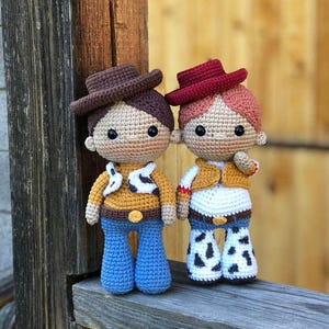 Jessie & Woody Crochet pattern, Amigurumi Toy-  Crocheting - PDF Digital pattern in Eng