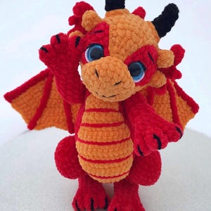 Häkelanleitung Plüsch Drache amigurumi PDF Datei in Englisch