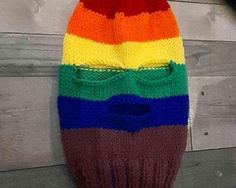 Rainbow Pride Knit Balaclava
