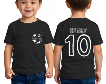 Personalized Soccer Kids T-Shirt, Custom Name and Number, Birthday Gift