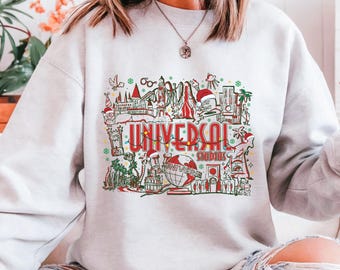 Universal Studios Christmas Sweatshirt, Disney Christmas Universal Studios Shirt, Disneyland Christmas Tee, Disney World Universal Studios