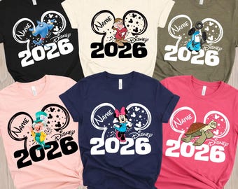 Custom Disney All Characters Shirt, Disney Trip 2026 Shirt, Disneyworld Shirts Disney Tees, Disney Family Shirt, Disneyland Characters Shirt