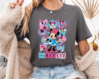 Disney Classic Minnie Mouse Shirt Retro Minnie T-Shirt for Disneyland Trip, Disneyland Holiday Family Matching Shirt, Disney Minnie Gift Tee