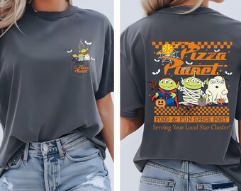 Pizza Planet Halloween Shirt Toy Story Alien Disney Tee Mickey’s Not So Scary Halloween Party Shirt Disneyland Halloween Family Trip Shirt