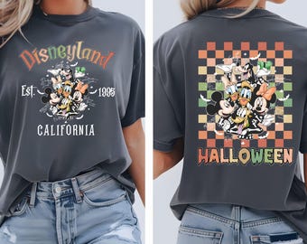 Vintage Disneyland Mickey and Friends Halloween Shirt, Disneyland Est. 1995 California Shirt, Disneyland Halloween Shirt, Mickey Halloween