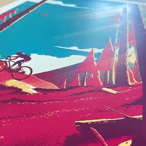 The Mountains Part 3 Screen Print / Bike and Mountains Art Print / Limited Edition Poster image 5