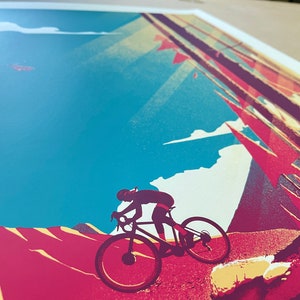 The Mountains Part 3 Screen Print / Bike and Mountains Art Print / Limited Edition Poster image 6