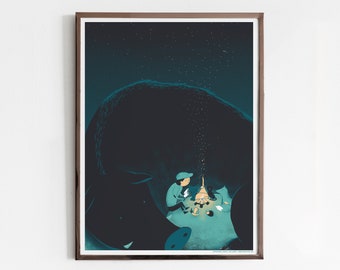 Nightsparks screen print poster