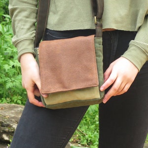Petit sac à bandoulière végétalien marron kaki camel, sac messager imitation suédois pour homme, sac unisexe de tous les jours, sac de festival pour homme bohème, sac à bandoulière motard