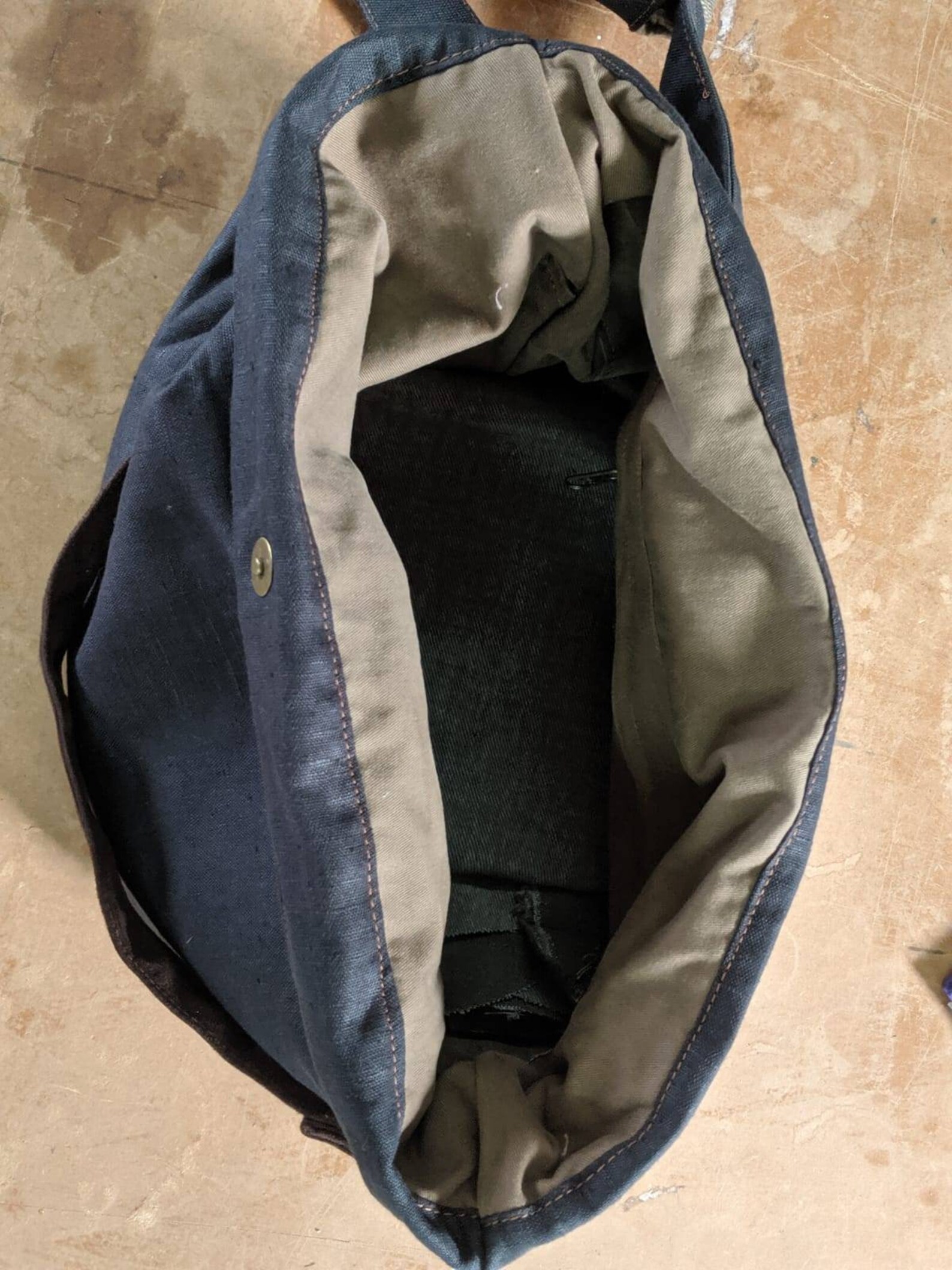 Black Hobo Bags Vegan Shoulder Bag Slouchy Purse Fabric | Etsy