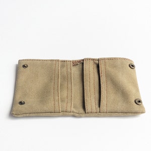 Cartera vegana verdosa, cartera pequeña y delgada, carteras ecológicas, regalo para hombres, carteras sin cuero, cartera de bolsillo, cartera de tarjeta de crédito
