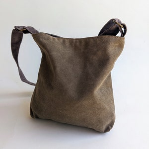 Sac à main en toile kaki pour femme, sac en toile végétalien, sac à bandoulière en tissu, petit sac hobo, sac tendance de tous les jours, sac à main de soirée