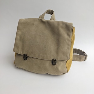 Sac à dos scolaire rétro végane vert kaki, sac à dos écologique en toile, sac à dos pour ordinateur portable pour étudiant