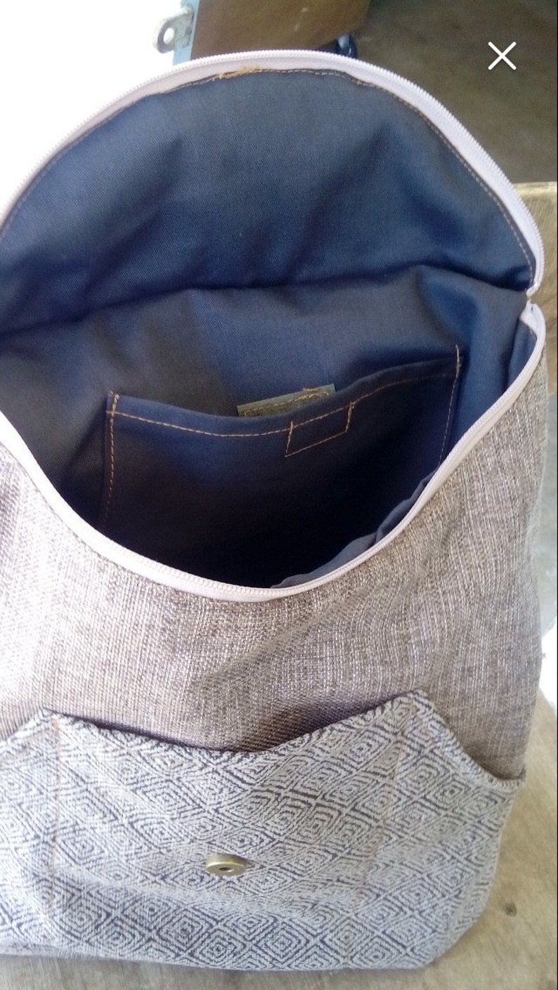 Denim Blue Student Vegan Backpack Unisex Backpack Purse Etsy