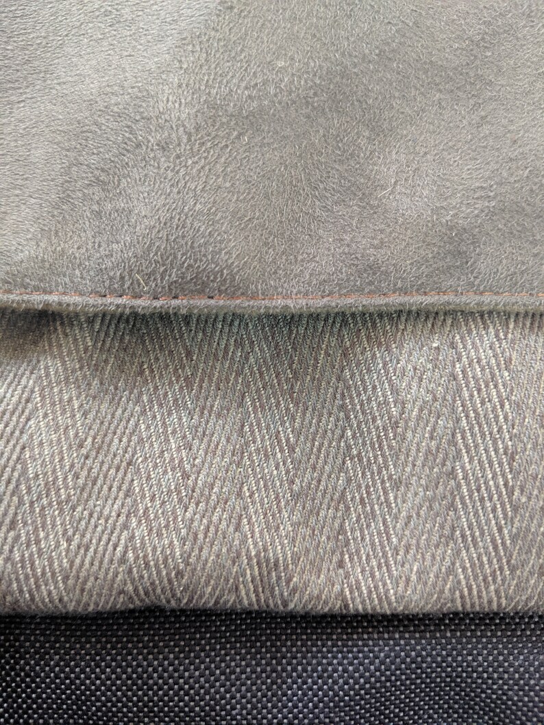 Grey Canvas Messenger Bag Hipster Messenger Bag Vegan Etsy