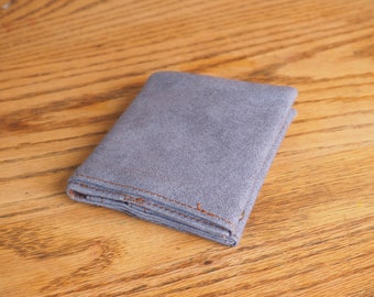 Gray Vegan Wallet, Small Slim Wallet, Eco Friendly Wallets, Gift For Men, Non-Leather Wallets, Pocket Wallet, Credit Card Wallet