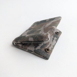 Cartera vegana táctica, carteras de bolsillo pequeñas, carteras unisex, cartera bi plegable, idea de regalos veganos, carteras minimalistas, titular de la tarjeta de crédito