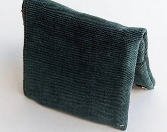 Cartera vegana verde, carteras de bolsillo pequeñas, carteras unisex, cartera bi plegable, idea de regalos veganos, carteras minimalistas, titular de la tarjeta de crédito