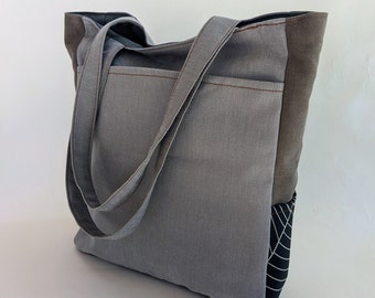 Gray canvas tote bags, vegan tote bag, large canvas tote bag, market bag, large tote bags, beach tote bags