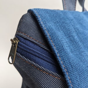 Blue Backpack, Lightweight Cute Backpack, Vegan Canvas Backpacks, Women Laptop Backpack, Backpack Purse, School Backpacks image 3