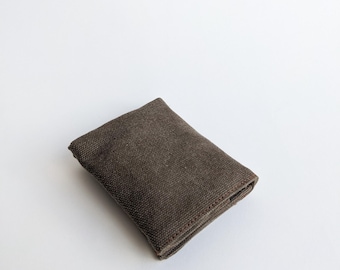 Vegan Brown Wallet, Slim Pocket Wallet, Eco Friendly Gift