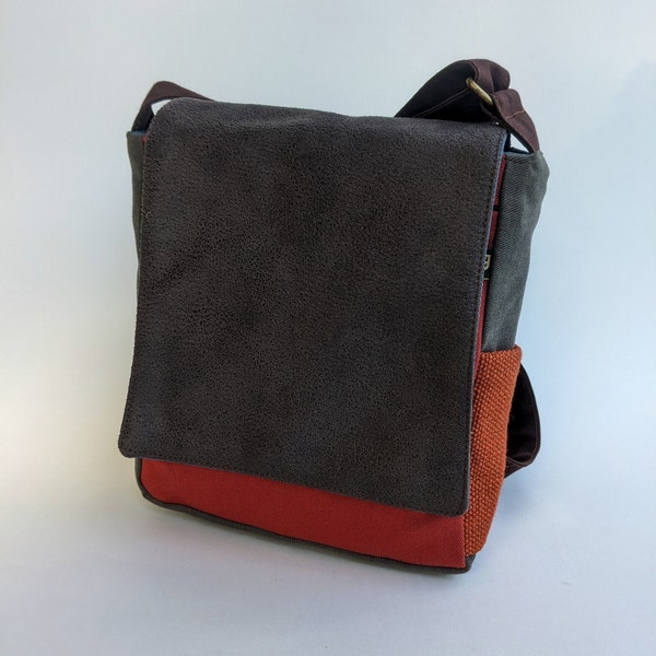 Sacs crossbody pour hommes, petit sac messager en toile, sac à bandoulière décontracté coloré, sac à main végétalien écologique pour hommes, cadeau à petit ami