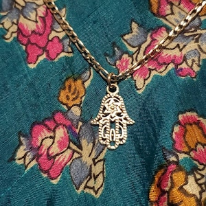 Silver Star of David Hamsa Necklace